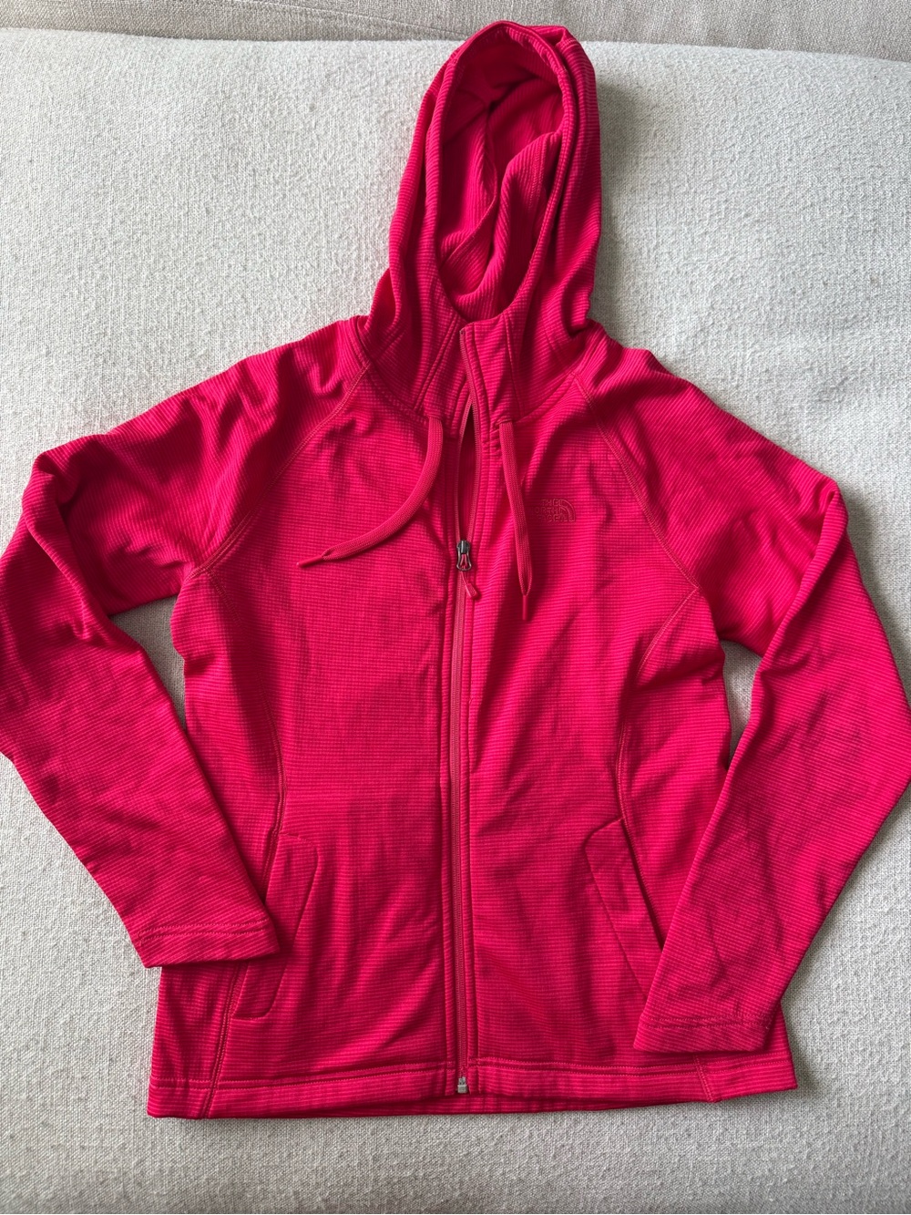 The North Face Women's Bright Pink Hooded Fleece Jackey